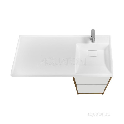 Тумба под раковину AQUATON Лондри 40 Дуб Рустикальный без фасада 1A267001LHDR0 фото в интернет-магазине Русалия