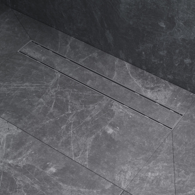 W02SC-U11-060-04SB PrimeFlow Трап для душа линейный универс затвор Tile 60см цвет сталь мат Am.Pm фото в интернет-магазине Русалия