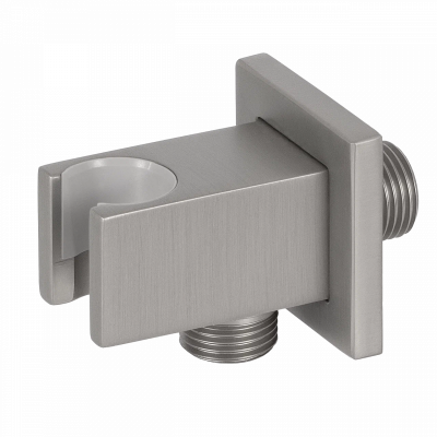 Держатель ручного душа с подключением шланга Remer 337QNPO, никель матовый брашированный фото в интернет-магазине Русалия