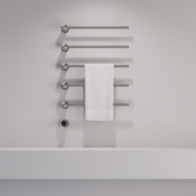 Полотенцесушитель электрический ABBER Charme AH4005BST сталь брашированная фото в интернет-магазине Русалия