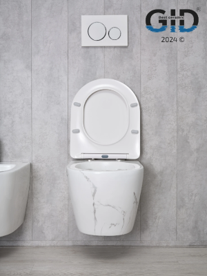 Унитаз подвесной Gid Ws2198 (СС) 62228Y под камень глянцевый 49x36x35.5 фото в интернет-магазине Русалия