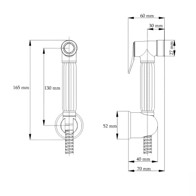 Лейка для гигиенического душа Splenka S460.03, хром фото в интернет-магазине Русалия