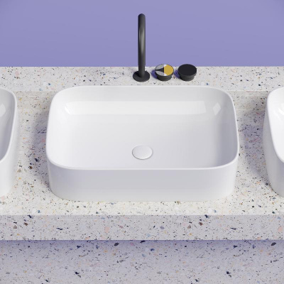 Умывальник чаша накладная прямоугольная Element 605*380*150мм CN6053 Ceramica Nova фото в интернет-магазине Русалия