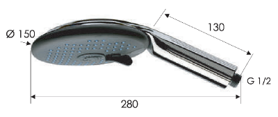 Ручной душ Remer 318RLX фото в интернет-магазине Русалия