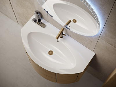 Зеркало со встроенной LED подсветкой 45053, Диаметр 80 см CEZARES фото в интернет-магазине Русалия