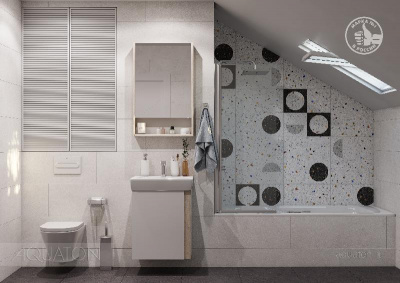 Тумба под раковину AQUATON Кантри 55 белый, дуб верона 1A257601AHB20 фото в интернет-магазине Русалия