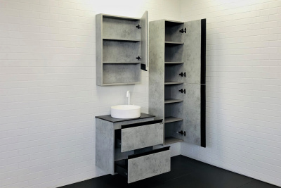 COMFORTY. Зеркало-шкаф "Эдинбург-60" бетон светлый фото в интернет-магазине Русалия