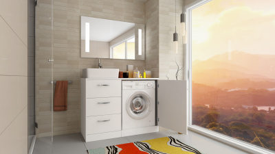 Тумба со столешницей Берн 120 под стиральную машину Style Line фото в интернет-магазине Русалия