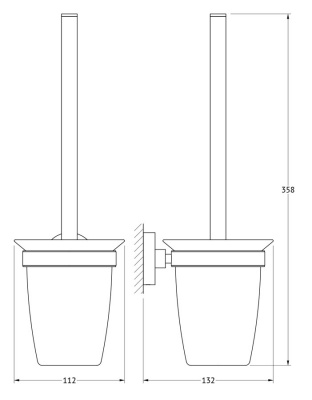 Держатель с туалетным ершом HAR 052 Harmonie Artwelle фото в интернет-магазине Русалия