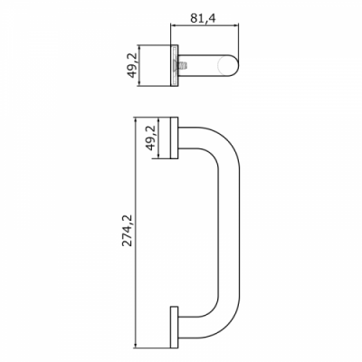 Поручень для ванны прямой 25 см VR.GFT-9028.BR Gifortes Veragio фото в интернет-магазине Русалия