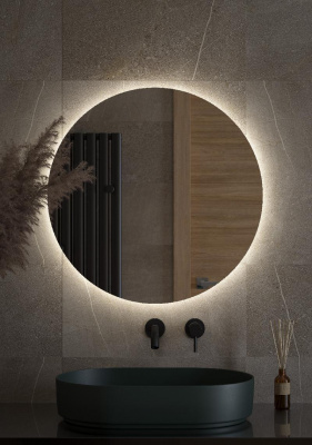 Зеркало с LED-подсветкой настенное OPTI DEFESTO d70 см, DF 2844 фото в интернет-магазине Русалия