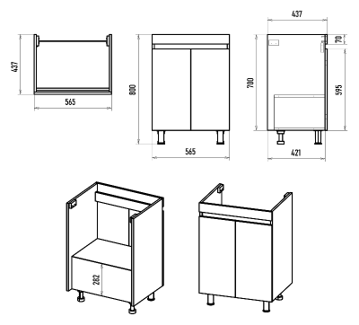 Тумба Енисей 60 с раковиной Cersanit Como 60 Misty фото в интернет-магазине Русалия
