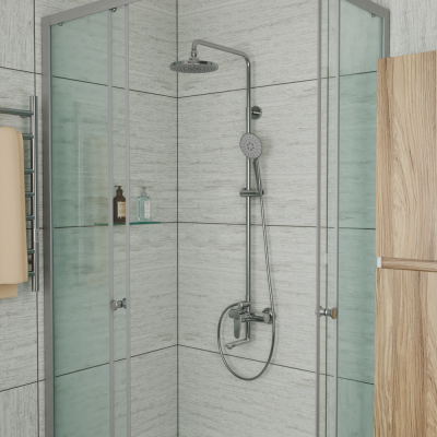 Душевая система D&K Bayern.München хром (DA1563701B18) фото в интернет-магазине Русалия