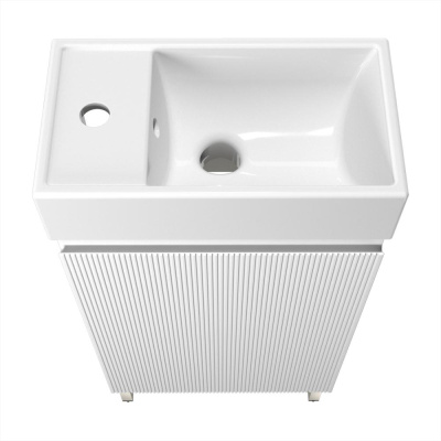 Тумба с раковиной WC Area 40 см матовый белый 221801004 Wellsee фото в интернет-магазине Русалия