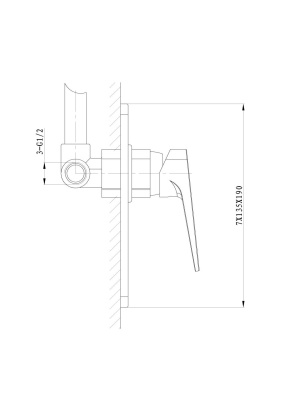 Смеситель для душа встраиваемый WONZON & WOGHAND ATHENS, Хром (WW-084700-CR) фото в интернет-магазине Русалия