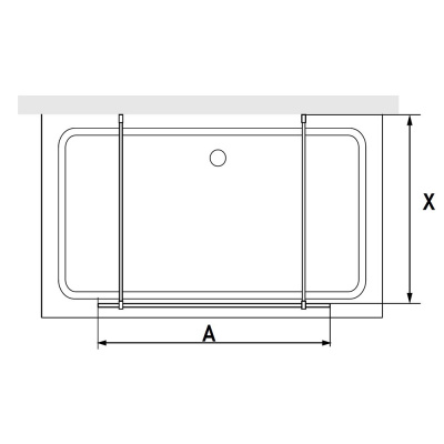 Душевая перегородка RGW WA-018B 1300, стекло с рисунком (шелкография), профиль черный фото в интернет-магазине Русалия