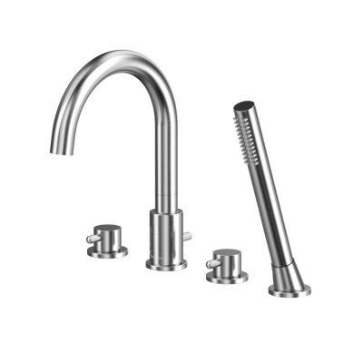 Смеситель для ванны на 4 отверстия WHITECROSS Y Y1232NIB (брашированный никель) фото в интернет-магазине Русалия