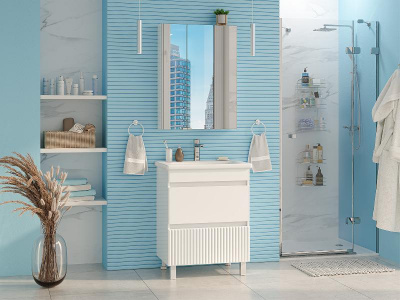 Тумба Мира 65 с раковиной Dreja Soft 65 Misty фото в интернет-магазине Русалия