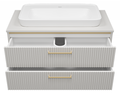 Тумба Elche 100 подвесная с раковиной Ekokerama Doppio 80 Brevita фото в интернет-магазине Русалия