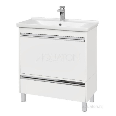 Тумба под раковину AQUATON Капри 80 белый глянец 1A230201KP010 фото в интернет-магазине Русалия