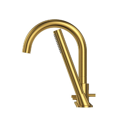 Смеситель для ванны на 4 отверстия WHITECROSS Y Y1232GLB (брашированное золото) фото в интернет-магазине Русалия