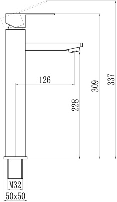 Смеситель для умывальника из нержавеющей стали Savol (S-SUS2001) фото в интернет-магазине Русалия
