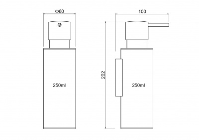 Дозатор AQUATEK, матовый черный AQ4205MB ОБЕРОН фото в интернет-магазине Русалия