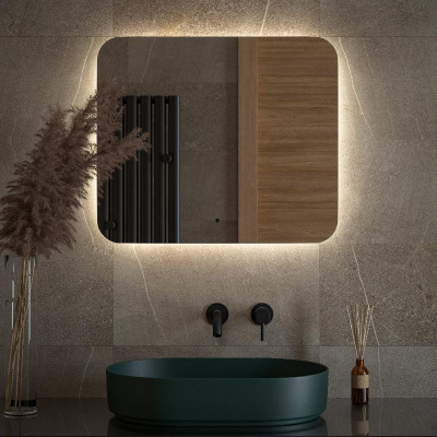 Зеркало  с LED-подсветкой настенное OPTI DEFESTO 70x60 см, DF 2806RH фото в интернет-магазине Русалия