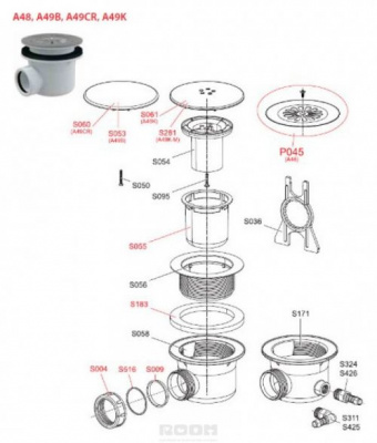 Сифон для душевого поддона A49K AlcaPlast фото в интернет-магазине Русалия