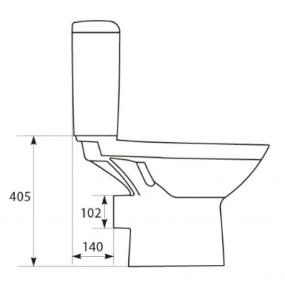 Унитаз безободковый с сиденьем-микролифт Carina Clean On KO-CAR011-3/5-COn-DL Cersanit фото в интернет-магазине Русалия