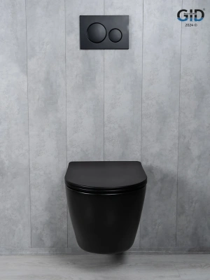 Унитаз подвесной Tornado Gid Tr2122TF-Bm 62261Y черный матовый 49x36x36 фото в интернет-магазине Русалия