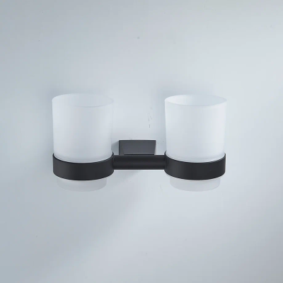 Стакан для ванной комнаты двойной Shevanik SG5722H, черный фото в интернет-магазине Русалия