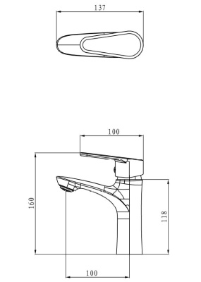 Смеситель для раковины ESKO "Mumbai" (MI26) фото в интернет-магазине Русалия