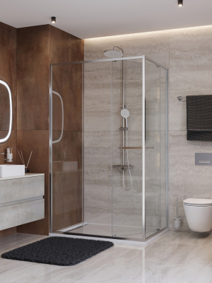 Душевой уголок CEZARES LUX-AH-FS-11-120/90-C-CR фото в интернет-магазине Русалия