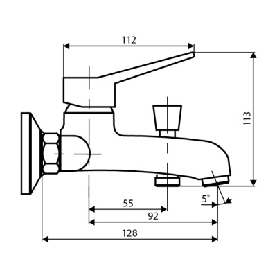 D2010000 Optima смеситель для ванны и душа фото в интернет-магазине Русалия