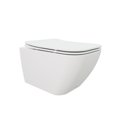 Унитаз MIMI Aria MW ТЕРМООБЖИГ (не плёнка) подвесной безободковый белый матовый Ceruttispa CT8919 (510x350x355) фото в интернет-магазине Русалия