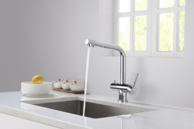 Смеситель для кухни с подключением фильтра Timo Saona хром (2396/00F) фото в интернет-магазине Русалия