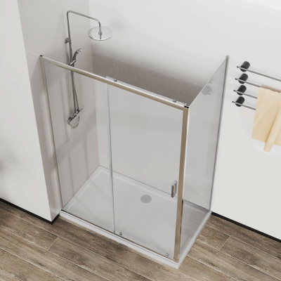 Душевой уголок City VSR-5CT9012CL, 1200*900, хром, стекло прозрачное Vincea фото в интернет-магазине Русалия