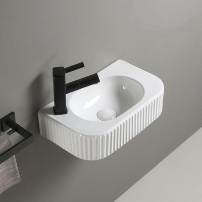 Раковина керамическая Vincea VBS-503, 450*270*115, подвесная, цвет белый фото в интернет-магазине Русалия