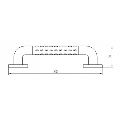 Поручень настенный 39см белый/хром 2W005-39 Dikalan фото в интернет-магазине Русалия