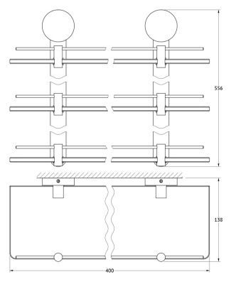 Полка 3-х ярусная 40 см HAR 038 Harmonie Artwelle фото в интернет-магазине Русалия