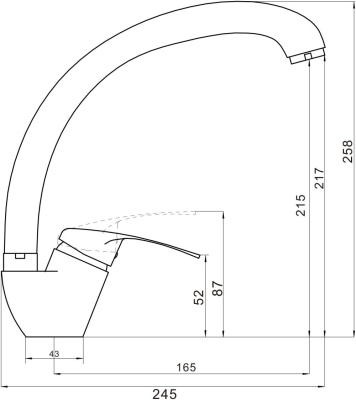 Смеситель Savol для кухонной мойки (S-T4101-1) фото в интернет-магазине Русалия