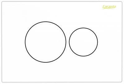 Кнопка смыва Loranto механическая, двойная, белый глянец 7310 фото в интернет-магазине Русалия