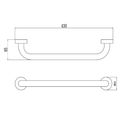 Поручень для ванной Savol S-010040, хром фото в интернет-магазине Русалия