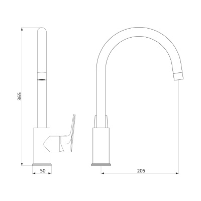 790720000 Origin Balance смеситель для кухни двухцветный черный фото в интернет-магазине Русалия