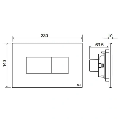 Клавиша смыва пневматическая 641019 хром/черный Karisma OLI фото в интернет-магазине Русалия