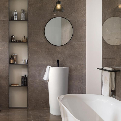 Раковина керамическая Vincea VBS-2P201, 395*395*820, напольная, цвет белый фото в интернет-магазине Русалия