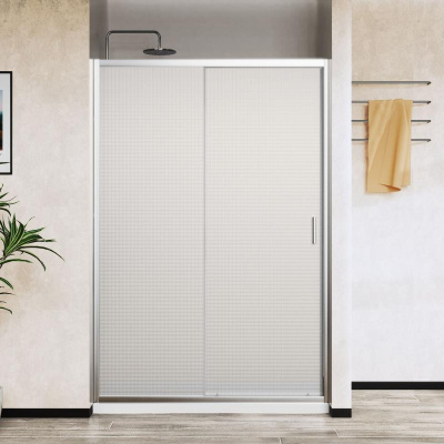 Душевая дверь City VDS-5CT110MT, 1100, хром, стекло текстурное Vincea фото в интернет-магазине Русалия