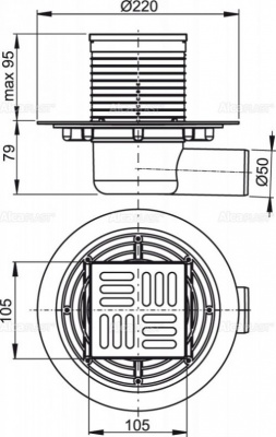 Трап с решеткой APV101 Alcaplast фото в интернет-магазине Русалия