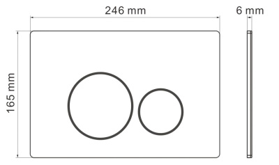 INOX-O Клавиша смыва 246 х 165 мм, белый матовый, нержавеющая сталь IBERICA BLANCA фото в интернет-магазине Русалия